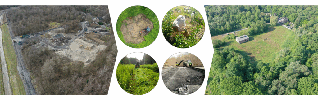 Das Bild visualisiert den Renaturierungsprozess nach Mehr.Wert-Standard