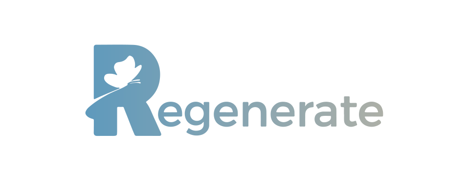 Das Bild zeigt das Logo des gemeinnützigen Unternehmens Regenerate Forum