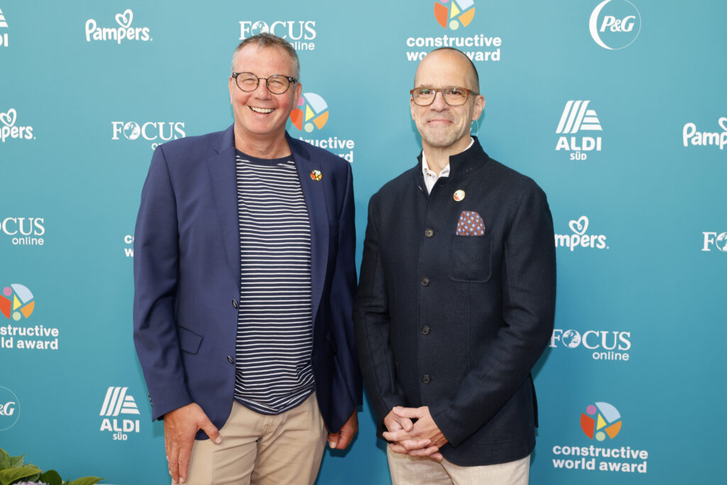 Dr. Dirk Gratzel und Torsten Mehltretter auf der Preisverleihung des Constructive World Award